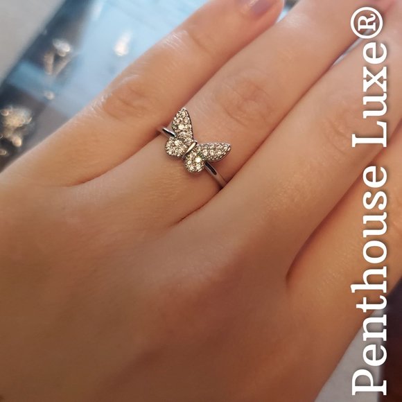 FINAL RESTOCK!! Dainty Silver Butterfly Ring - Picture 1 of 3